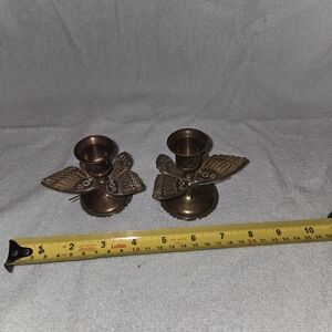 Butterfly Brass Candle Holders